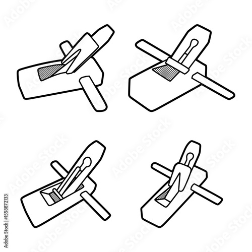 pictures of four simple non-electric wood planers