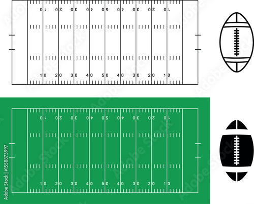 American Football logo. Isolated American Football on white background