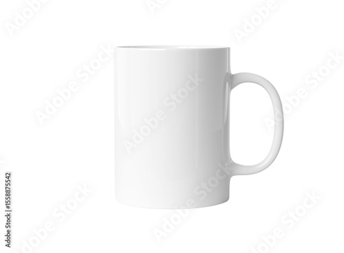 Isolated blank mug on transparent background