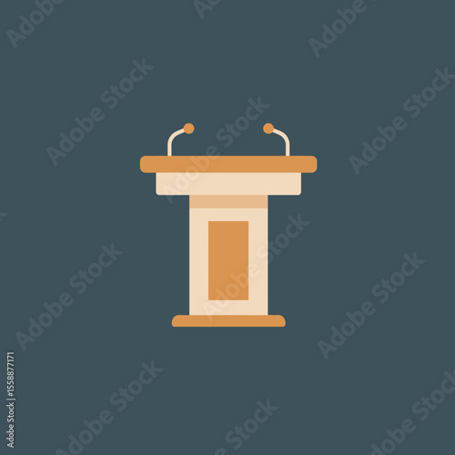 Podium Lectern flat icon