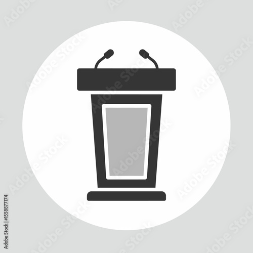 Podium Lectern flat icon