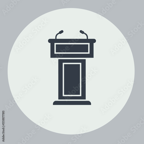 Podium Lectern flat icon
