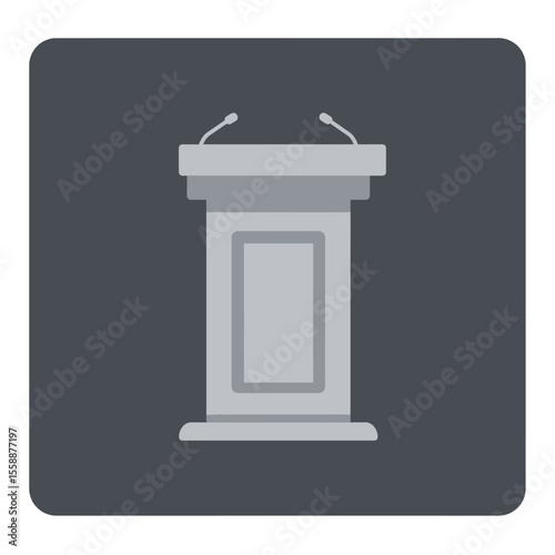 Podium Lectern flat icon