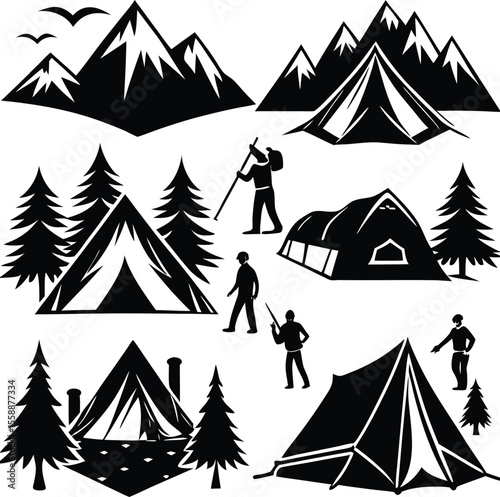 camping in the mountains