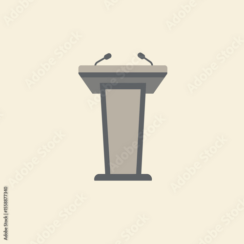 Podium Lectern flat icon
