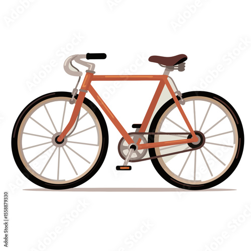 Bicycle vector image editable showing a modern fixed gear bike, suitable for urban lifestyle posters, cycling infographics, or trendy transport design.