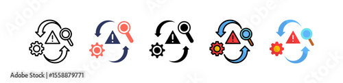 Risk Analysis multiple icon