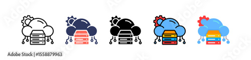 Cloud Computing multiple icon