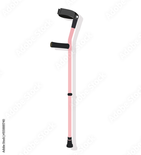 medical walking stick. Elbow crutches for injured people or with disabilities,