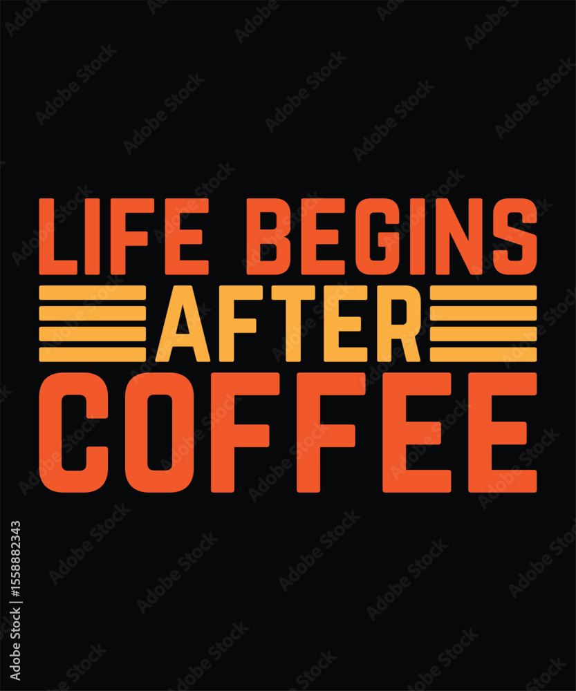 Fototapeta premium Coffee Typography t-shirt design