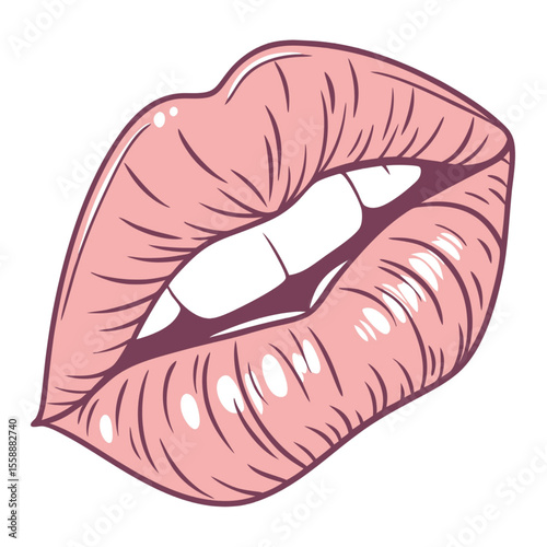 vector illustration of a lips