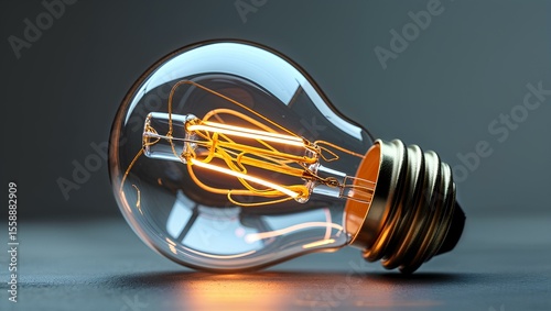 Wallpaper Mural A hyper-realistic close-up of a vintage incandescent light bulb    Torontodigital.ca