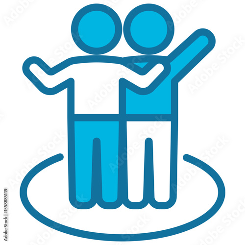Friends Blue Icon