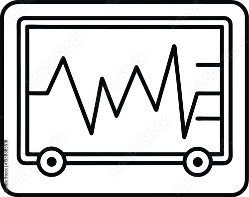 Audio Signal Wave Linear Art