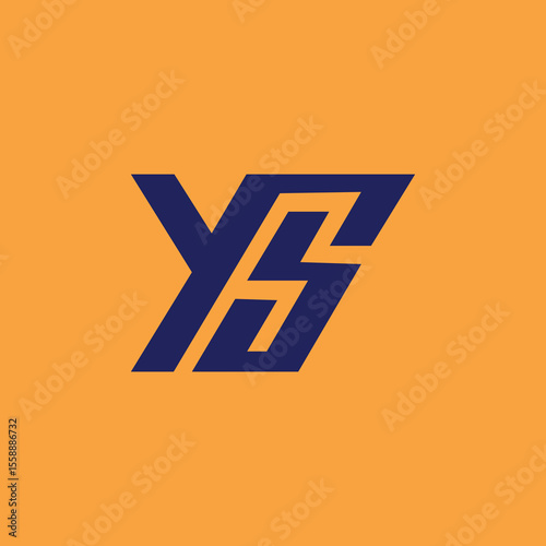 Y S Letter Logo Design — Modern Minimal Monogram Symbol on Black Background