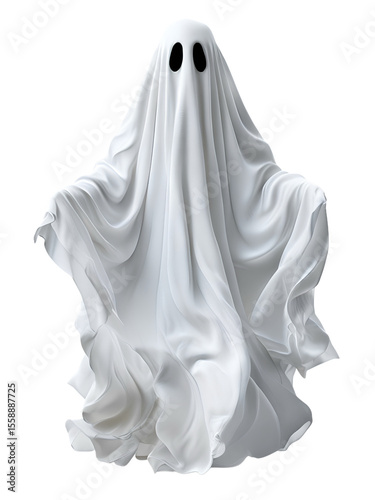halloween ghost isolated on white transparent background