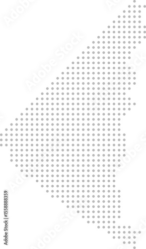 Yukon, Canada – circle dot grid vector map (Lambert conformal conic projection, PPT-compatible & fully editable)
