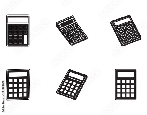 calculator isolated on white background	
