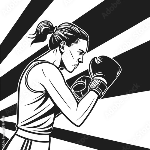 girl  boxing gloves
