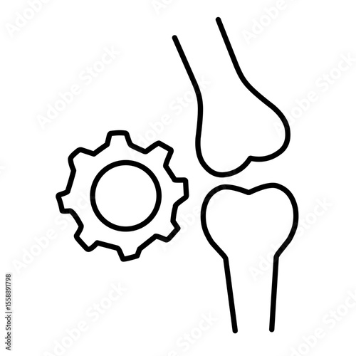 Bone Cancer vector outline