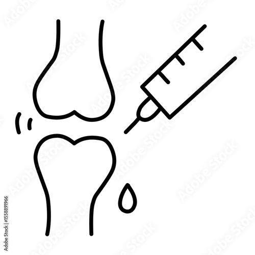 Bone Cancer vector outline