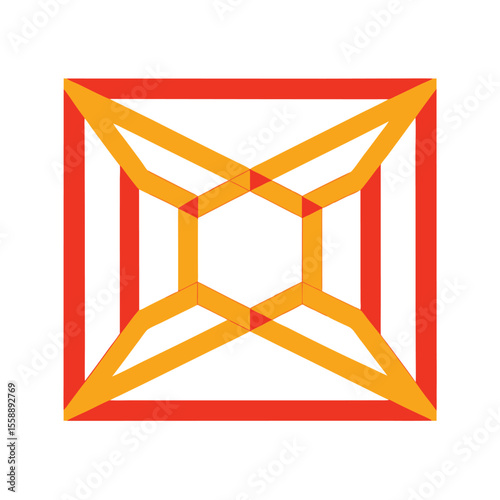 Anamorphic Frame Requiring Angled Viewing
