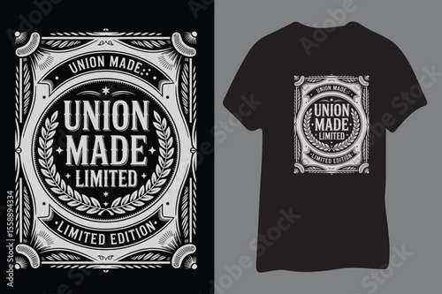 Vintage black and white chalk board sale label design