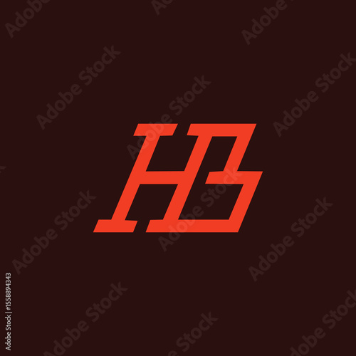 Modern H and B Letter Logo Monogram Design