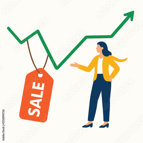 vector character climbing crypto chart up