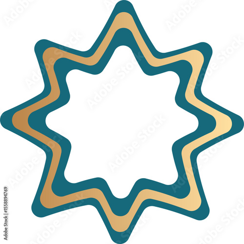 Elegant Islamic frame gold style