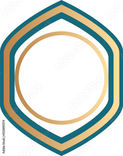 Middle eastern gold ornament frame