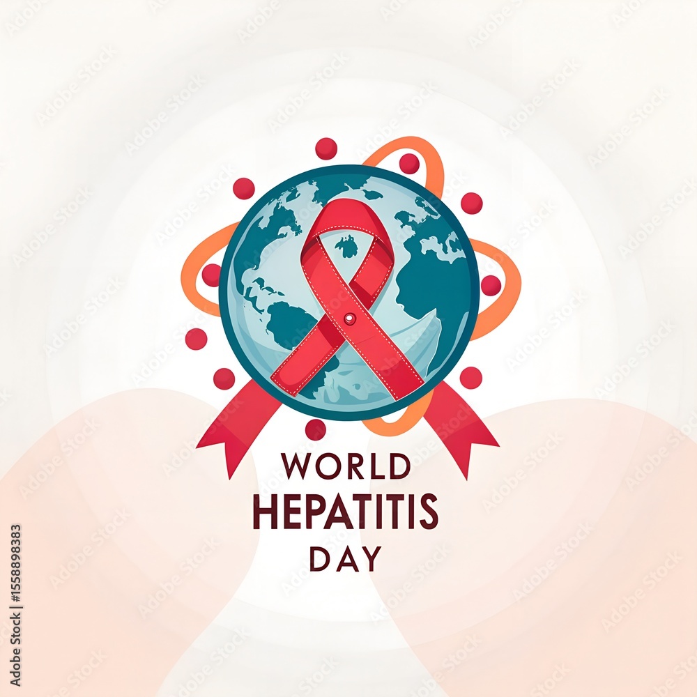 Fototapeta premium Hepatitis Prevention Day Logo Illustration