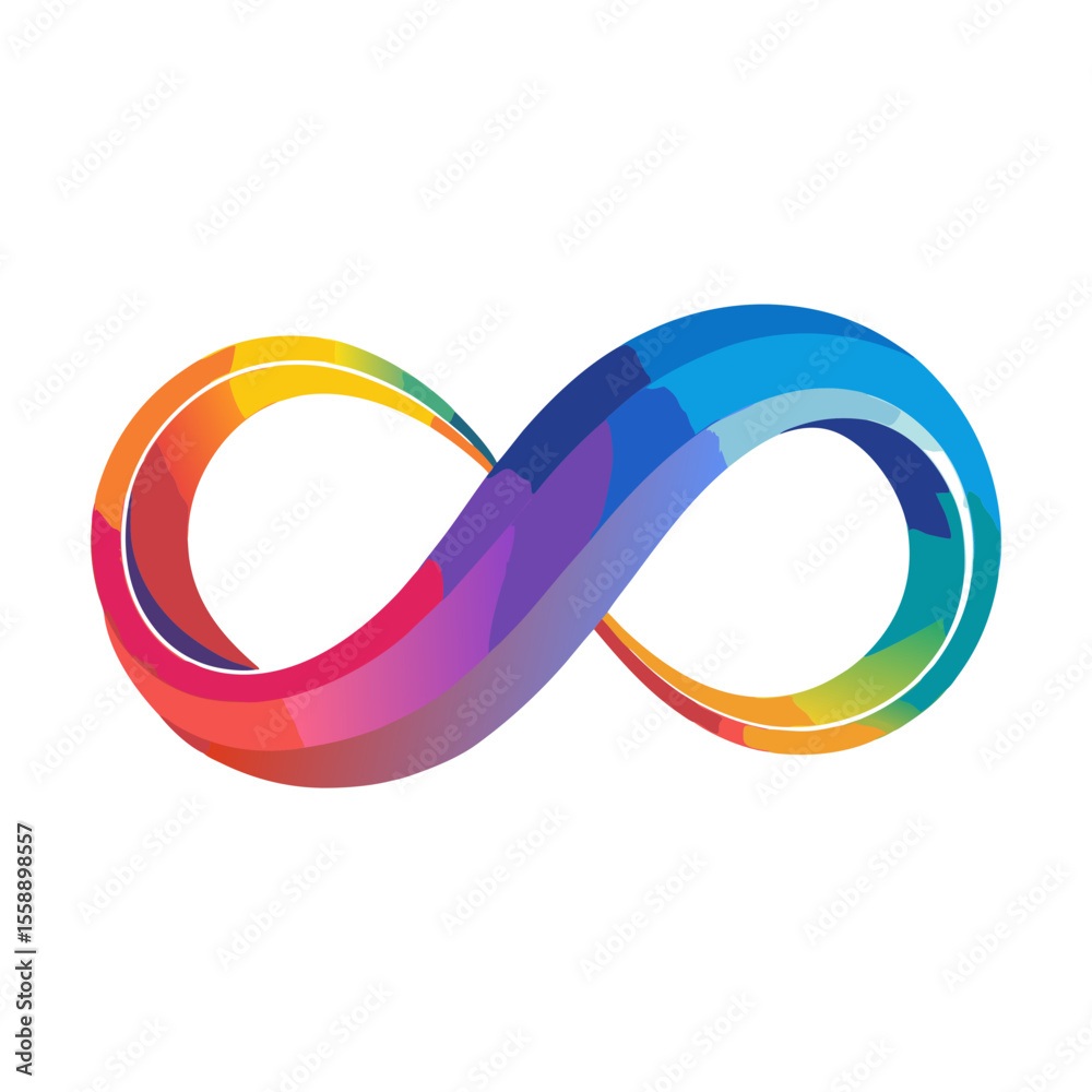 Obraz premium Swirl Infinity Logo – Abstract Gradient Vector Symbol