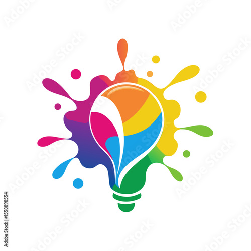 Creative Splash Idea Logo – Art & Design Studio Vector