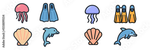 Underwater adventure with marine life and snorkeling gear in a vibrant, tropical setting