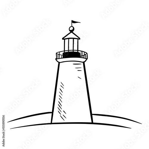 lighthouse on a white background