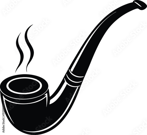 smoking pipe isolated on white