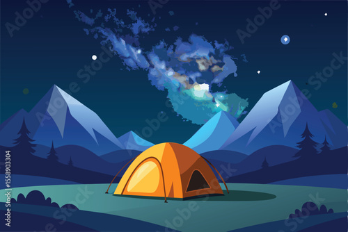 Camping Under the Milky Way A Night in the Mountains