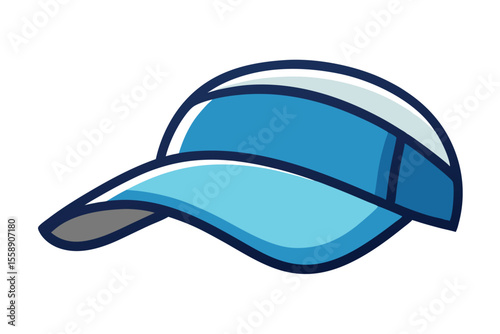 Stylish Blue Visor Hat Perfect for Sun Protection and Active Lifestyle
