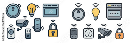 Smart home technology devices create convenient living environment for modern households