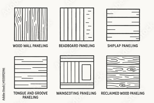 Types of wood wall paneling: beadboard, shiplap, tongue and groove, wainscoting, reclaimed