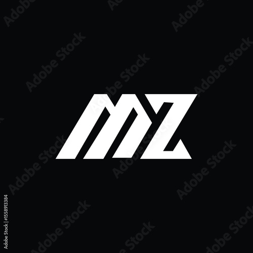 Modern M and Z Letter Monogram Logo Design