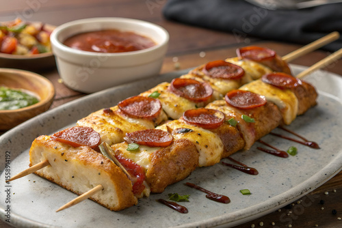 Wallpaper Mural grilled chicken pizza kabab Torontodigital.ca