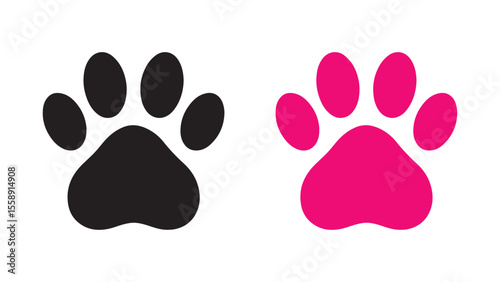 Cat paw vector icon illustration. Cat footprint symbol design.