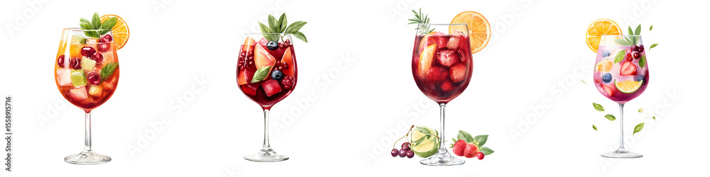 Refreshing Summer Sangria Collection: Fruity Cocktails for Celebration Refreshing Summer Sangria Collection: Fruity Cocktails for Celebration