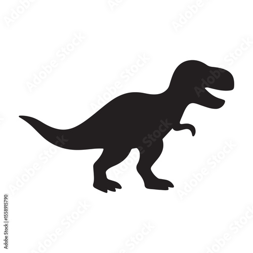 T-rex silhouette vector icon illustration. T-rex symbol design.