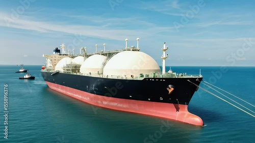 liquefied natural gas ship (LNG) Carrier at Sea: Energy Transportation