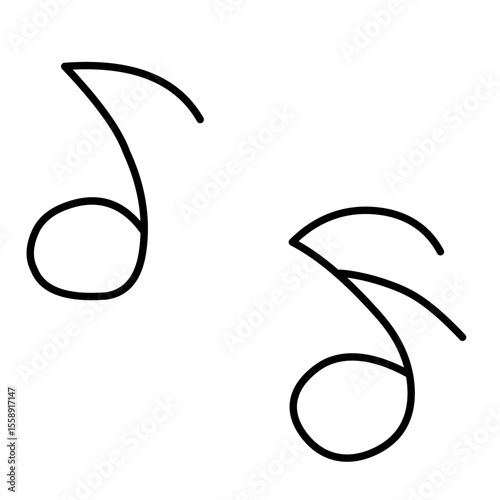 Music Related Vector Line 