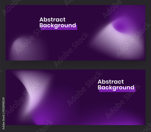 Abstract Gradient Background Set for Web Banner, Poster, Advertisement, and Digital Design Projects