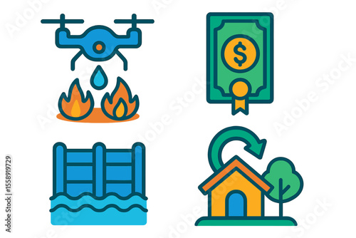 Drone technology supports firefighting efforts with funding and resource management in disaster areas